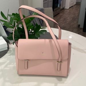 Kate Spade Light Pink buckle shoulder purse.